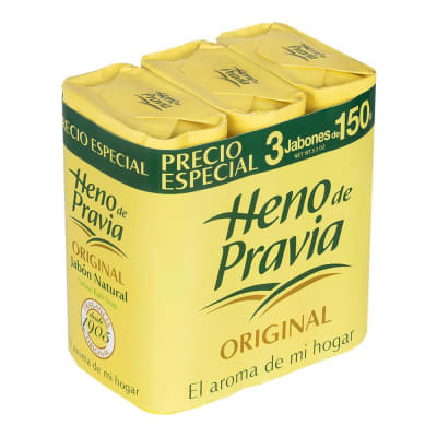 Heno de Pravia Jabón Original Barra 150gr Pack 3und