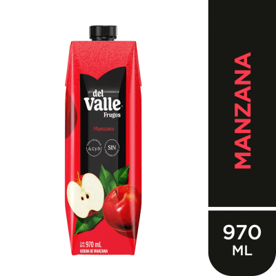Del Valle Frugos Bebida de Manzana Caja 970ml