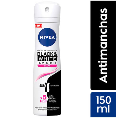 Nivea Antitranspirante Black & White Invisible Clear Spray 150ml1