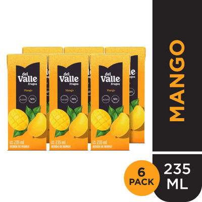 Del Valle Frugos Bebida de Mango Caja 235ml Pack 6und1