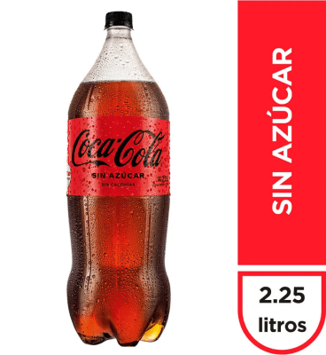 Coca Cola Gaseosa sin Azúcar Botella 2.25lt