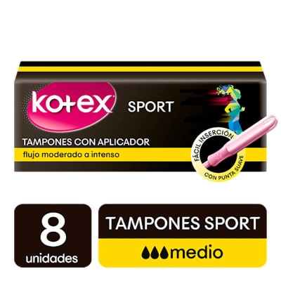 Kotex Tampones Medio con Aplicador Caja 8und1