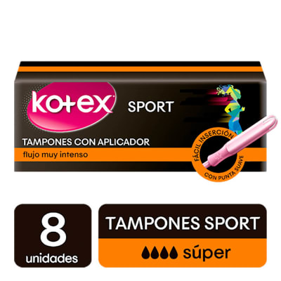 Kotex Tampones Súper con Aplicador Caja 8und1