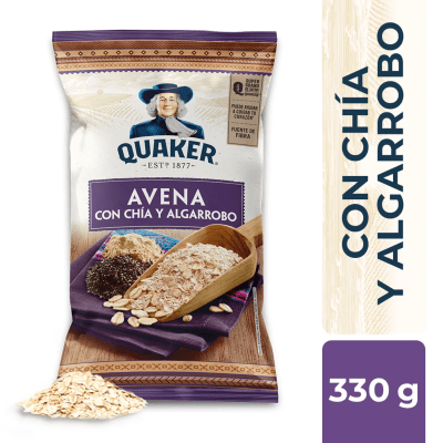 Quaker Avena con Chía y Algarrobo Bolsa 360gr