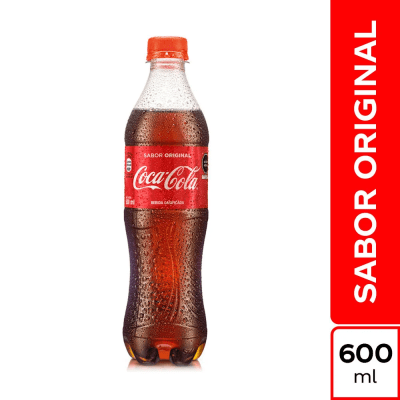 Coca Cola Gaseosa Sabor Original Botella 600ml