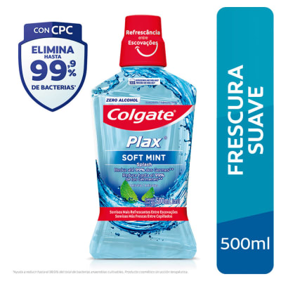 Colgate Enjuague Bucal Plax Soft Mint Botella 500ml