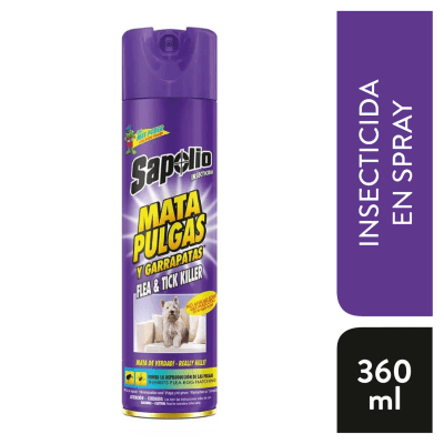 Sapolio Insecticida Mata Pulgas y  Garrapatas Frasco 360ml