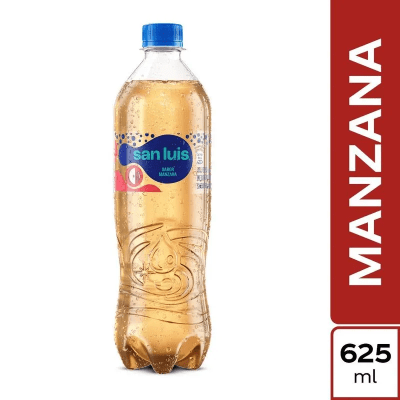 San Luis Agua con Gas Sabor Manzana Botella 625ml