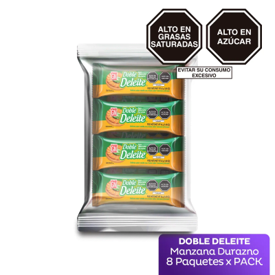 GN Doble Deleite Galleta Sabor Manzana Durazno Pack 8und