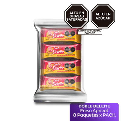 GN Doble Deleite Galleta Sabor Fresa Apricot Pack 8und1