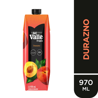 Del Valle Frugos Bebida de Durazno Caja 970ml