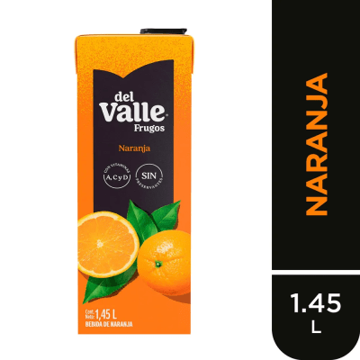 Del Valle Frugos Bebida de Naranja Caja 1.45lt