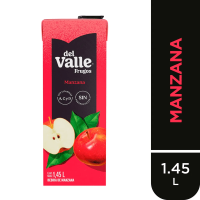 Del Valle Frugos Bebida de Manzana Caja 1.45lt1