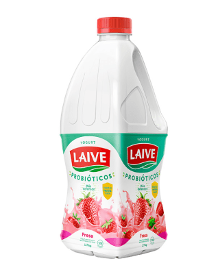Laive Yogurt Probióticos Sabor Fresa Botella 1.7kg