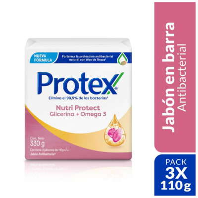 Protex Jabón Omega-3 Barra 110gr Pack 3und1