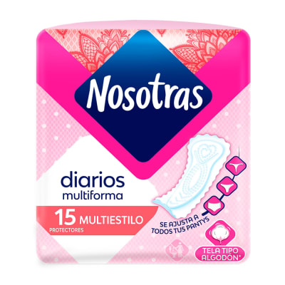 Nosotras Protectores Diarios Multiestilo Bolsa 15und