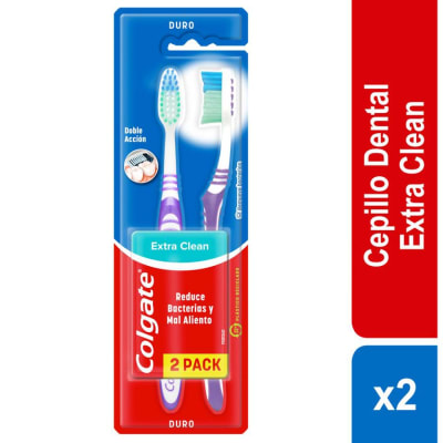Colgate Cepillo Dental Extra Clean Duro Pack 2und1