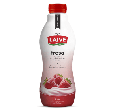 Laive Yogurt Probióticos Sabor Fresa Botella 930gr