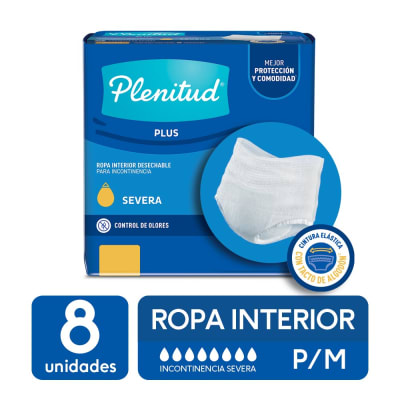 Plenitud Protect Plus Ropa Interior Desechable Talla P/M Bolsa 8und1
