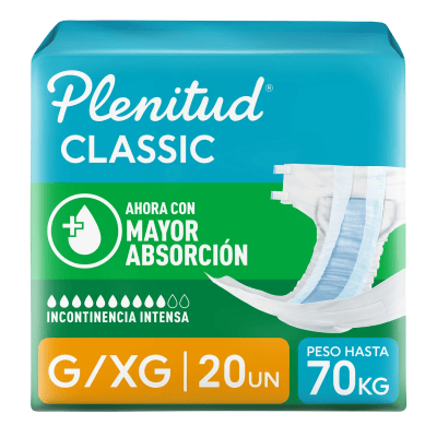 Plenitud Pañal Classic Talla G/XG Bolsa 20und
