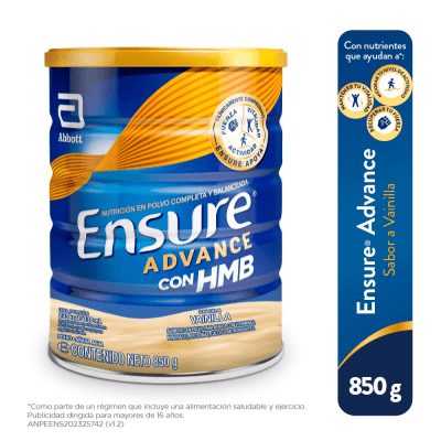Ensure Advance con HMB Sabor Vainilla Lata 850gr1