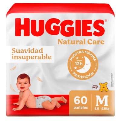 Huggies Pañal Natural Care Talla M Bolsa 60und