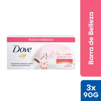 Dove Jabón Cuidado Indulgente Barra 90gr Pack 3und