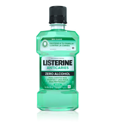 Listerine Enjuague Bucal Anticaries Zero Alcohol Botella 500ml