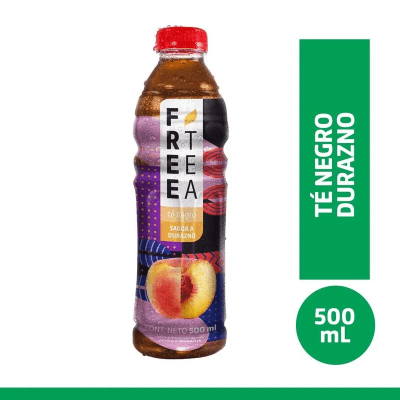 Free Tea Té Negro Sabor a Durazno Botella 500ml