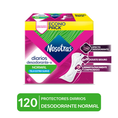 Nosotras Protectores Diarios Normal Desodorante Caja 120und1