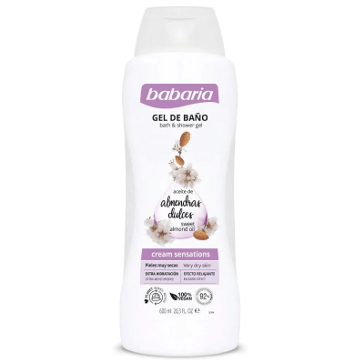 Babaria Gel de Baño Almendras Dulces Frasco 600ml1