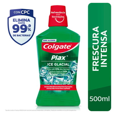 Colgate Enjuague Bucal Plax Ice Glacial Botella 500ml