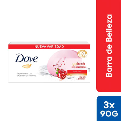 Dove Jabón Go Fresh Revigorizante Barra 90gr Pack 3und1