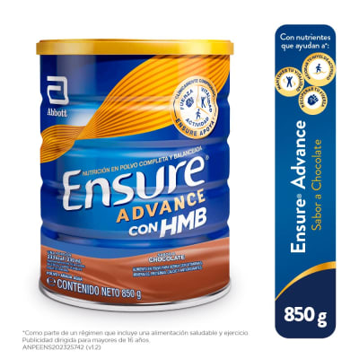 Ensure Advance con HMB Sabor Chocolate Lata 850gr