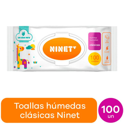 Ninet Toallitas Húmedas Clásicas Bolsa 100und
