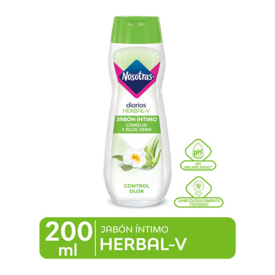 Nosotras Jabón Íntimo Herbal-V Frasco 200ml