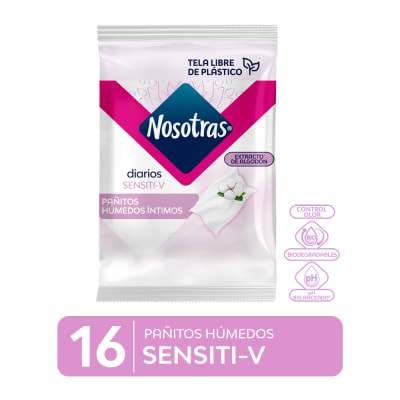 Pañitos Húmedos Íntimos Nosotras SensitiV1