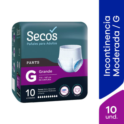 Secos Pañal Pants Talla G Bolsa 10und1
