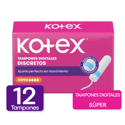 Kotex Tampones Súper Caja 12und1