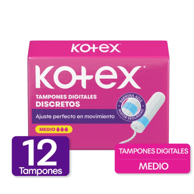 Kotex Tampones Medio Caja 12und1