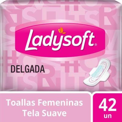 Ladysoft Toallas Higiénicas Delgada Tela Suave Bolsa 42und1