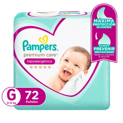 Pampers Pañal Premium Care Talla G Bolsa 72und1