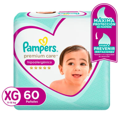 Pampers Pañal Premium Care Talla XG Bolsa 60und1
