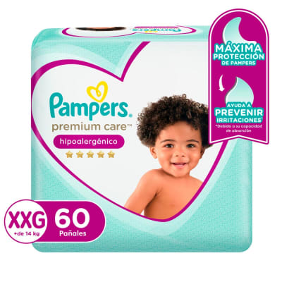 Pampers Pañal Premium Care Talla XXG Bolsa 60und1