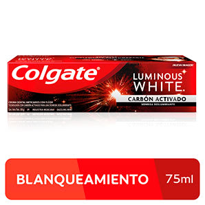 Colgate Crema Dental Luminous White Carbón Activado 75ml
