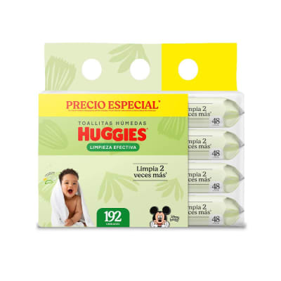 Huggies Toallitas Húmedas Limpieza Efectiva Bolsa 192und