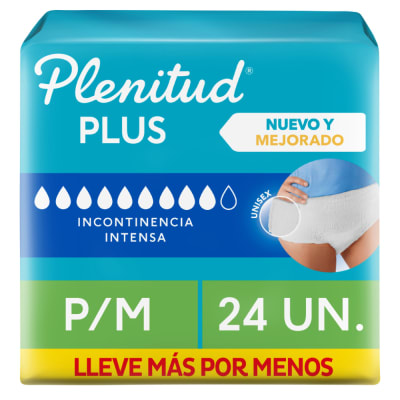 Plenitud Protect Plus Ropa Interior Desechable Talla P/M Bolsa 24und