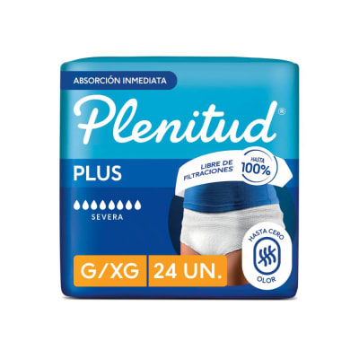 Plenitud Protect Plus Ropa Interior Desechable Talla G/XG Bolsa 24und