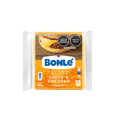 Gloria Queso Fundido en Tajadas Sabor a Cheddar 136gr