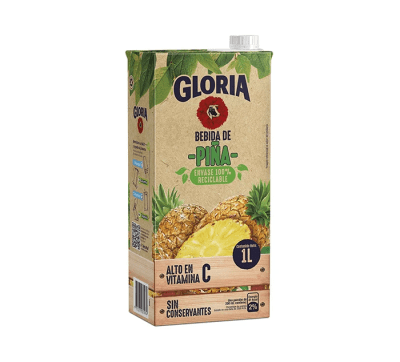 Gloria Bebida de Piña Caja 1lt